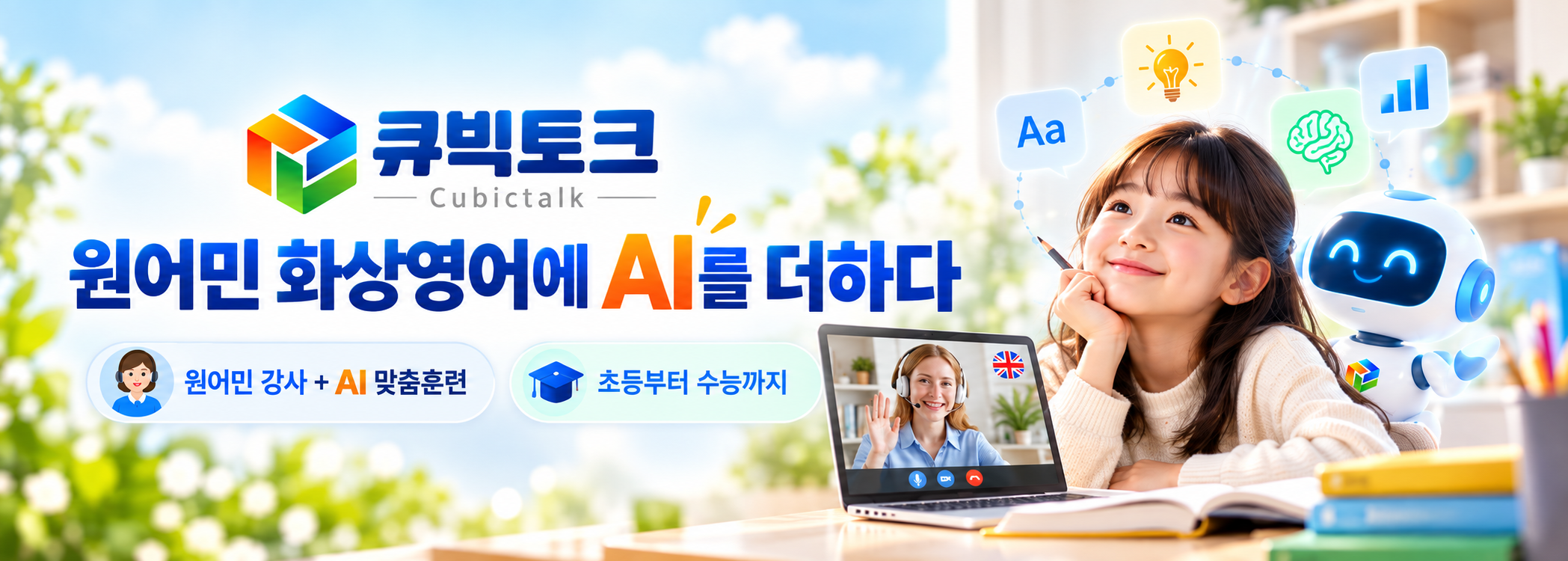 큐빅토크 AI 원어민 영어 학습